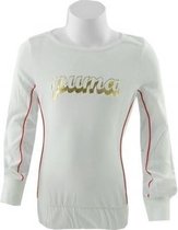Puma AT LS Tee - Sportshirt - Kinderen - Maat 140 - White