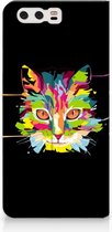 Huawei P10 Plus Uniek Standcase Hoesje Cat Color