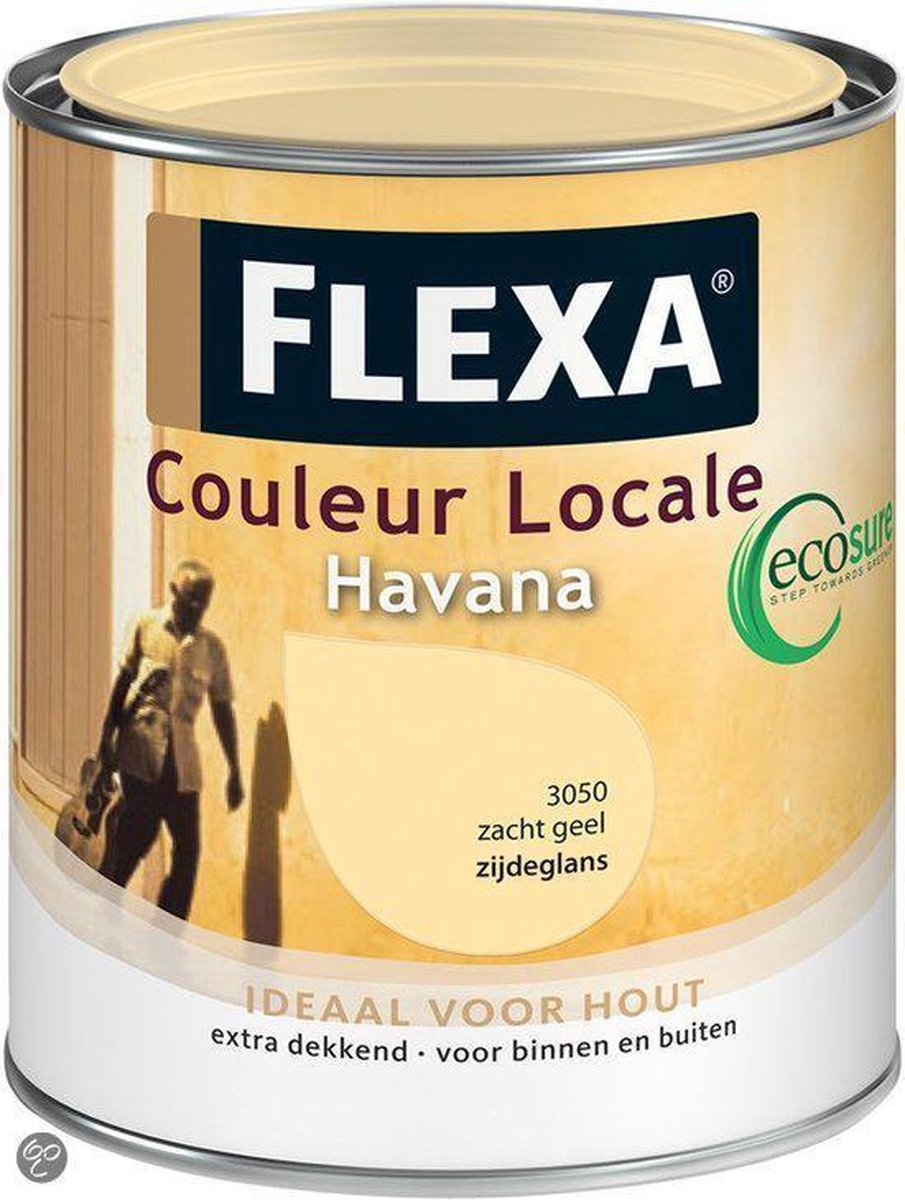 Flexa Couleur Locale Zijdeglans Watergedragen Havana 0,75 L 3050 Zacht Geel