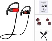 Draadloze bluetooth in ear sport oortjes - zweetbestendig - Rood