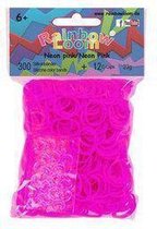 Rainbow Loom Elastiekjes - Neon Roze Bandjes - 300 stuks