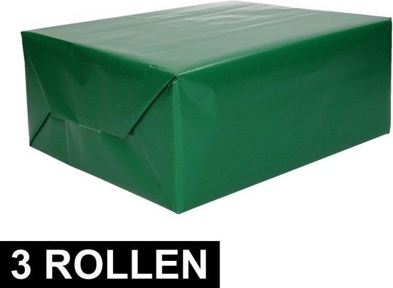 cafetaria Email Ziektecijfers 3x rollen Inpakpapier groen 70 x 200 cm - cadeaupapier / kadopapier |  bol.com