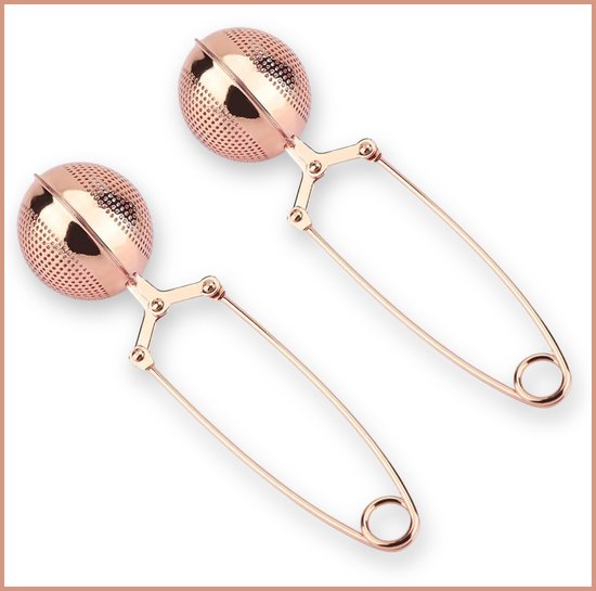 Red Gazelle Thee Ei Pinky'- Thee Bal Voor Losse Thee - Roze - 2 Stuks