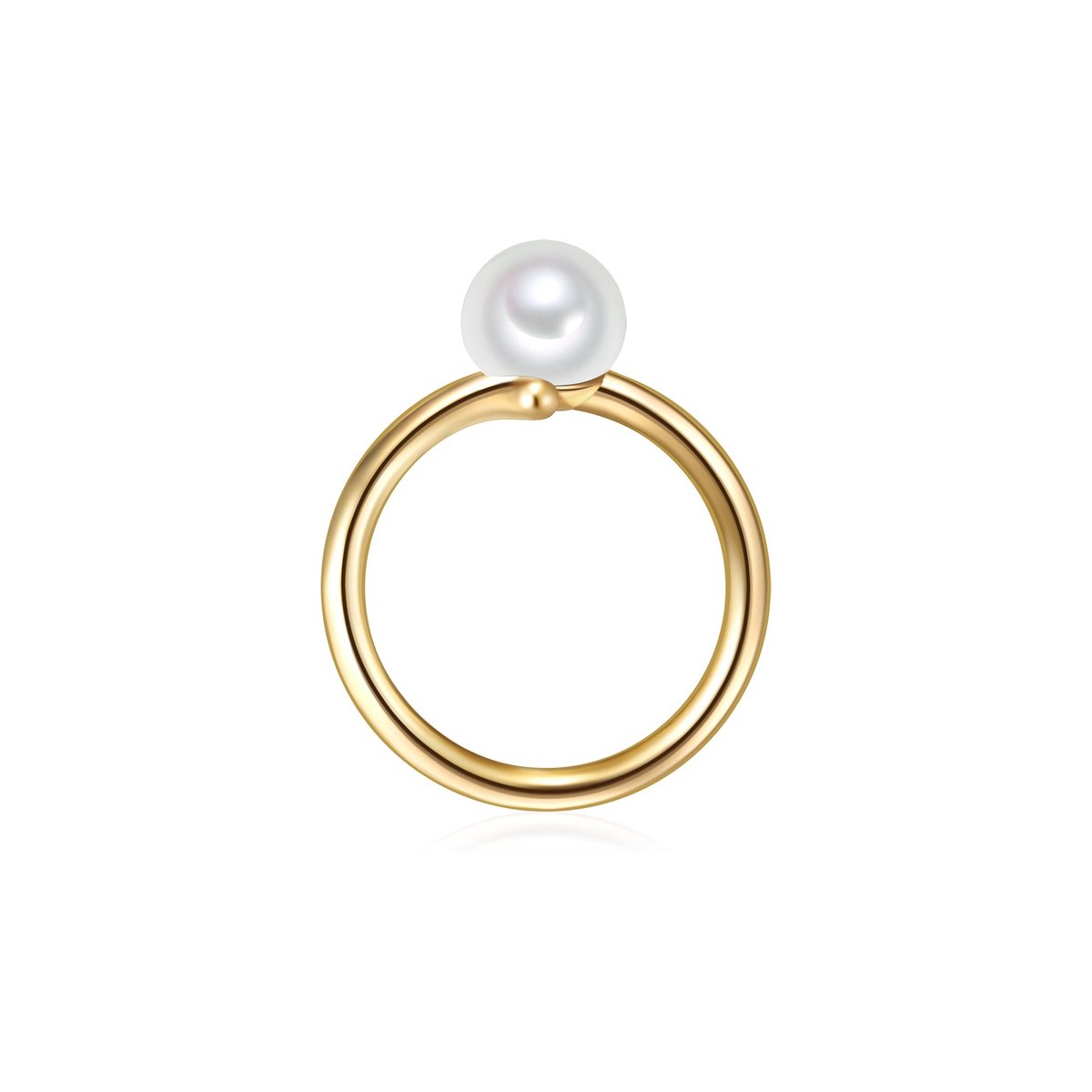 Valero Pearls Dames Lady Ring 925 Zilver zoet water Parel 52 Goud 32018589