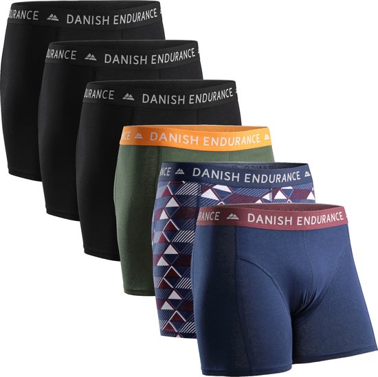 DANISH ENDURANCE Katoenen Boxershorts- Onderbroeken voor Heren- 6 pack - Maat XL