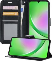 Hoesje Geschikt voor Samsung A34 Hoesje Book Case Hoes Wallet Cover - Hoes Geschikt voor Samsung Galaxy A34 Hoesje Bookcase Hoes - Zwart