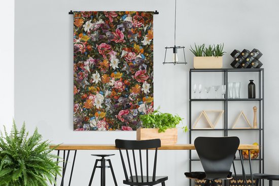 Tapisserie murale - Fleurs - Arc-en-ciel - Art - Maîtres anciens - Tapisserie - Tapisserie - Katoen - Décoration de la maison - 120x180 cm - Chambre - Tissu mural - Tenture murale - Décoration murale - Tapisseries