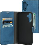 Mobiparts hoesje geschikt voor Samsung Galaxy A34 5G - Wallet/Boekhoesje - Eco Leer - Magneet Sluiting - Opberg vakken - Blauw