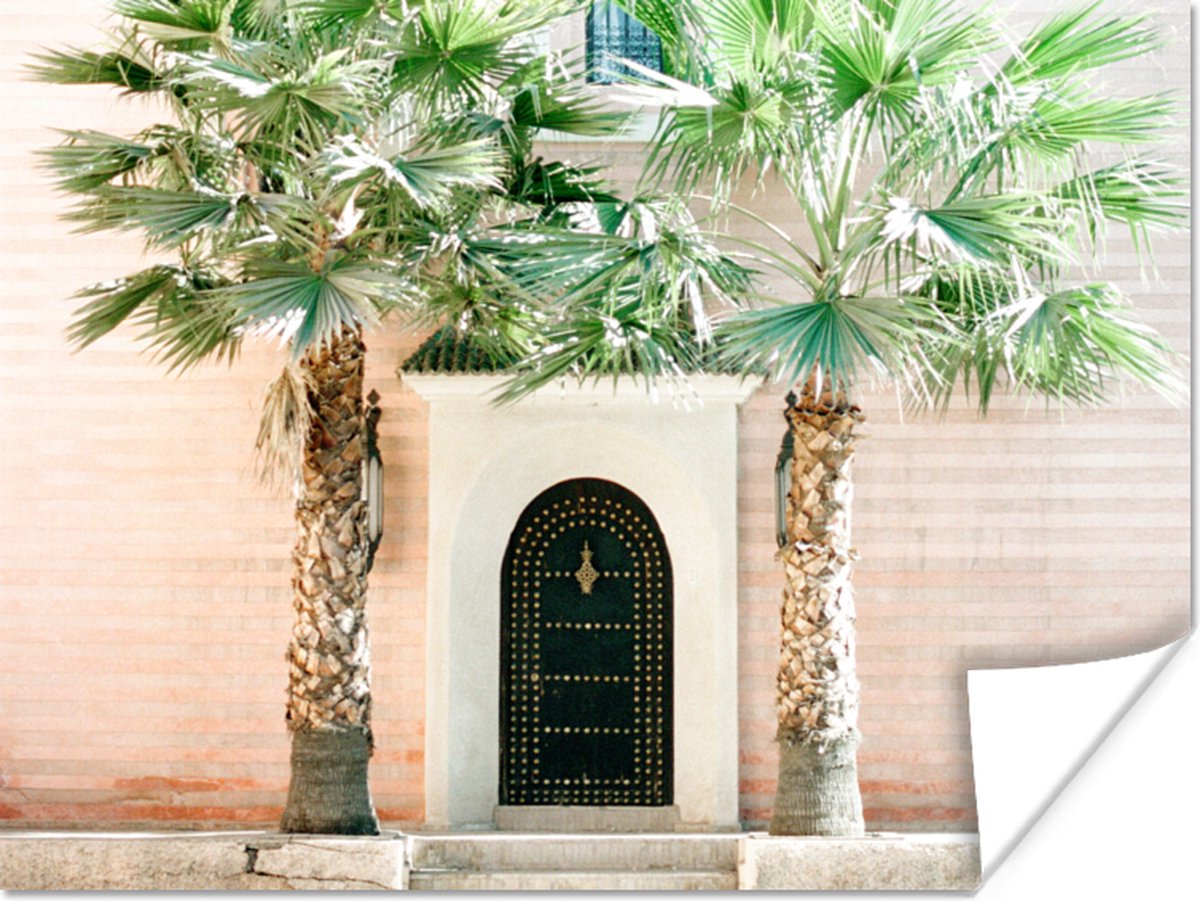 Deur - Marrakesh - Palmboom - Wit - Tropisch