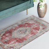 Vloerkleed vintage 70x140cm rood perzisch oosters tapijt