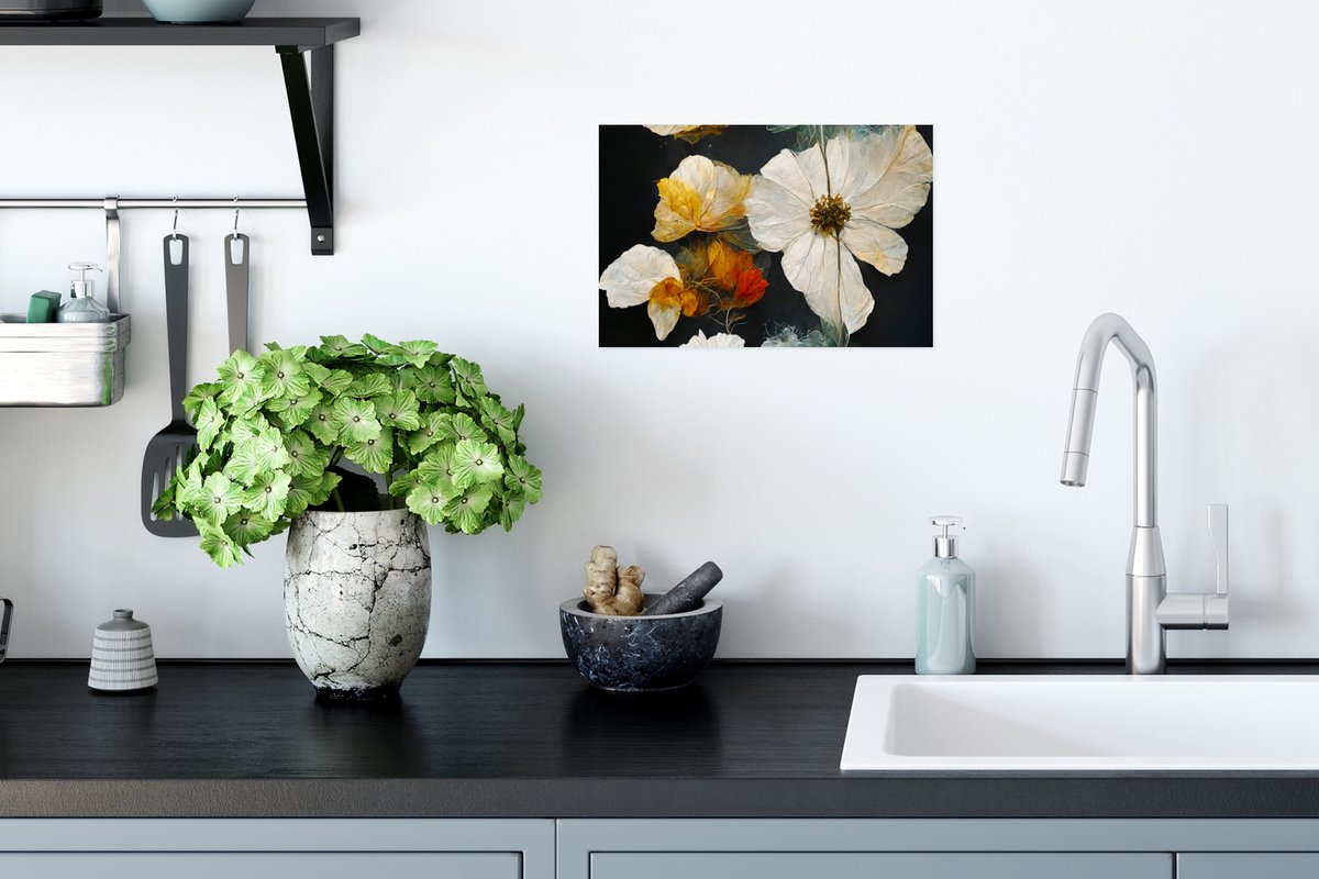 Bloemen - Planten - Zwart - Wit