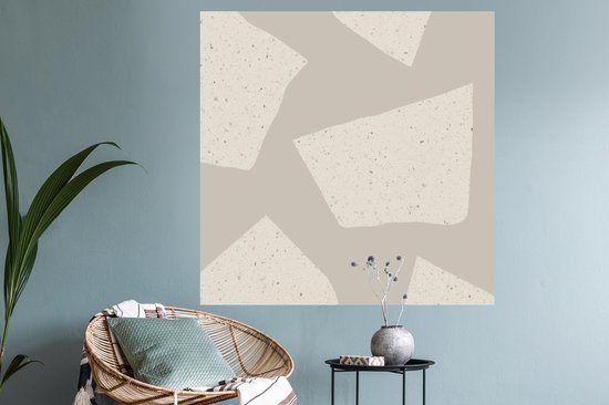 Muurstickers - Sticker Folie - Terrazzo - Abstract - Pastel - Patronen - 120x120 cm - Plakfolie - Muurstickers Kinderkamer - Zelfklevend Behang XXL - Zelfklevend behangpapier - Stickerfolie