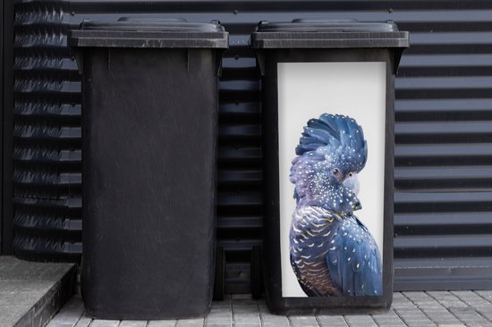 Sticker conteneur Cacatoès - Blauw - Animaux - Nature - 44x98 cm - Kliko sticker