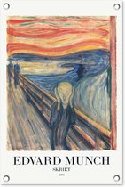 Tuindecoratie Schilderij - Schreeuw - Munch - Oude meesters - Kunst - 40x60 cm - Tuinposter - Tuindoek - Buitenposter