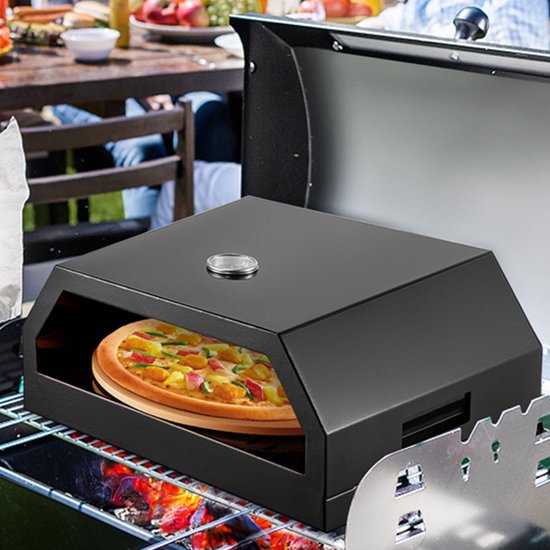 Bolture Pizza Oven Buiten - Houtgestookte Pizza Oven Tot 230ºC - Pizzasteen - RVS - Inclusief Pizzaspatel van bolture — afbeelding 2
