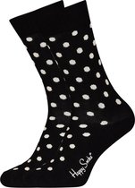 Happy Socks Dots Sokken - Zwart/Wit - Maat 36-40