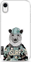 Casetastic Apple iPhone XR Hoesje - Softcover Hoesje met Design - Surf Bear Print