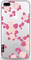 Casetastic Apple iPhone 7 Plus / iPhone 8 Plus Hoesje - Softcover Hoesje met Design - Pink Roses Print