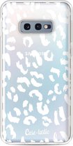 Casetastic Samsung Galaxy S10e Hoesje - Softcover Hoesje met Design - Leopard Print White Print