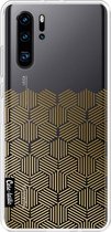 Casetastic Huawei P30 Pro Hoesje - Softcover Hoesje met Design - Golden Hexagons Print