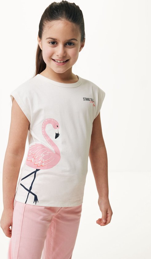 T-shirt With Artwork Meisjes - Off White - Maat 158-164
