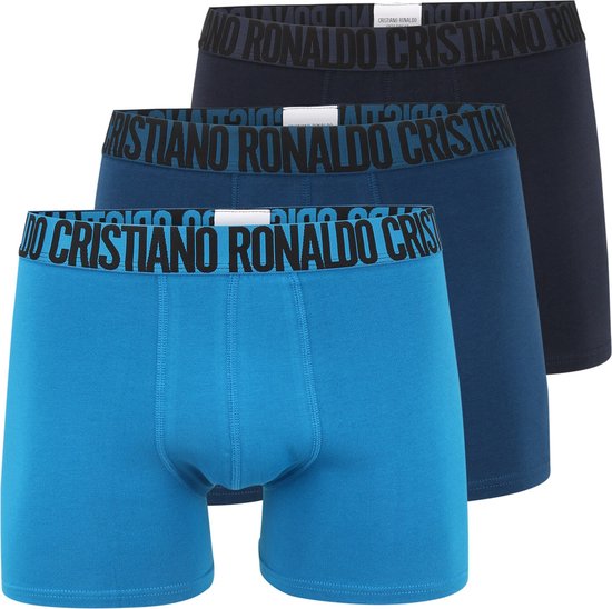 CR7 Lange short - 3 Pack 2731 Blue - maat L (L) - Heren Volwassenen - Katoen/elastaan- 8100-49-2731-L