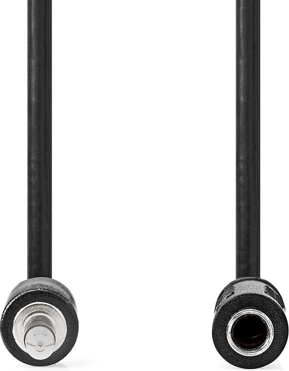 Nedis Stereo-Audiokabel | 3,5 mm Male | 6,35 mm Female | Vernikkeld | 0.20 m | Rond | Zwart | Polybag