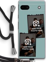 Gepersonaliseerd - Case Company® - Hoesje met koord geschikt voor Google Pixel 6a hoesje met Koord - Polaroid Zwart - Telefoonhoesje met Zwart Koord - Bescherming aan alle Kanten en Over de Schermrand