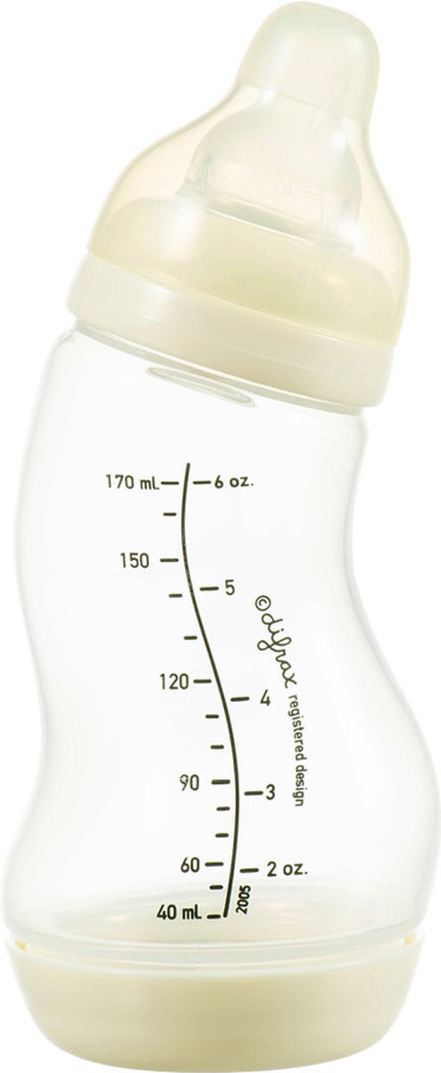 Difrax Babyfles 170 ml Natural - S-Fles - Anti-Colic - Crème - 1 stuk - Difrax