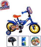 Vélo pour enfants Volare Paw Patrol - 10 pouces - Blauw - Doortrapper - Avec casque de vélo et accessoires
