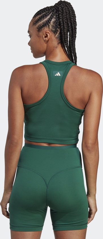 adidas Sports Club Crop Graphic Tank Top - Green