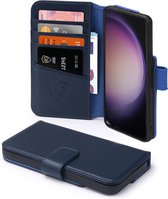 Samsung Galaxy S23 Plus (S23+) Hoesje - Luxe MobyDefend Wallet Bookcase - Blauw - GSM Hoesje - Telefoonhoesje Geschikt Voor Samsung Galaxy S23 Plus (S23+)