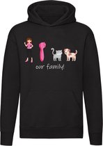Familie | hond | kat | familie | airfryer | vrouw | zelfstandig | gezellig | Unisex | Trui | Sweater | Capuchon