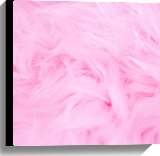 Canvas - Roze Veren - 40x40 cm Foto op Canvas Schilderij (Wanddecoratie op Canvas)