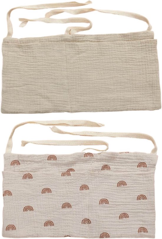 1 pièce - Organisateur de sac de parc Bébé - Sac de rangement pour parc -  Beige | bol