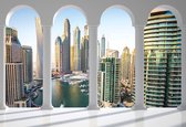 Fotobehang Dubai City Skyline Marina Arches | XL - 208cm x 146cm | 130g/m2 Vlies