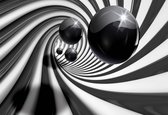 Fotobehang Abstract Swirl Modern Spheres | XL - 208cm x 146cm | 130g/m2 Vlies