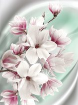 Fotobehang Magnolia Flowers | XXL - 206cm x 275cm | 130g/m2 Vlies