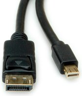 ROLINE Mini DisplayPort Kabel, mDP-DP, v1.3/v1.4, M/M, zwart, 1 m