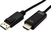 ROLINE Câble DisplayPort DP - UHDTV, Slim, M/M, noir, 2 m