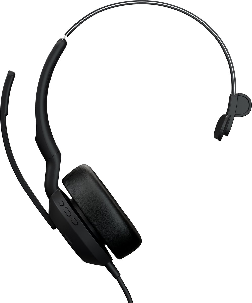 Jabra Evolve2 50 Headset Bedraad Hoofdband Kantoor/callcenter USB Type-C Zwart
