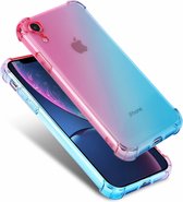 Roze-Blauwe Shock case geschikt voor Apple iPhone Xr