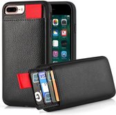 Leren case met pashouder geschikt voor Apple iPhone 8 Plus / 7 Plus