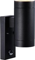 Wandlamp Buiten Tweezijdig - Roestvrij Staal - GU10 Fitting - IP54 - Tin Maxi Sensor