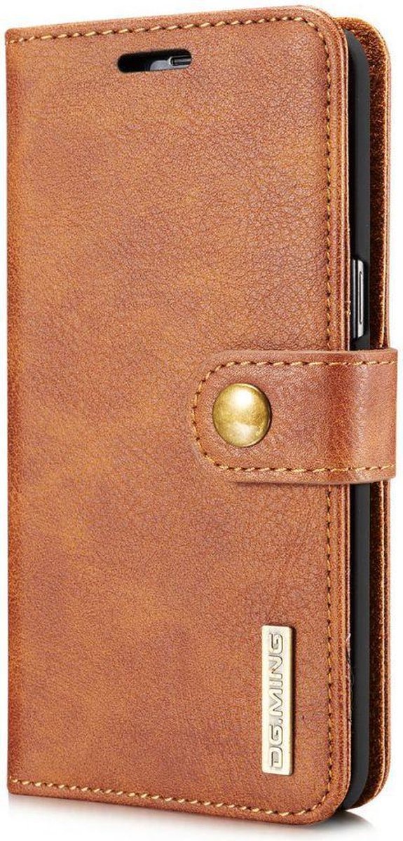 Samsung Galaxy S8 Leren Portemonnee Hoesje met uitneembare Back Cover - DG.Ming - Bruin