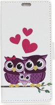 Nokia 8.1 Portemonnee Hoesje met Owl Family Print