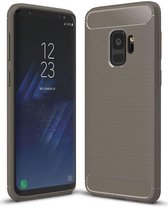 Samsung Galaxy S9 Geborsteld TPU Hoesje Grijs