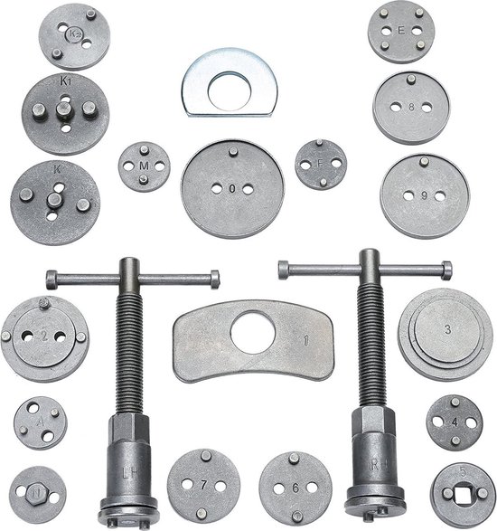 Set repousse piston de freins pneumatique 16 pcs. - Wemmel Tools