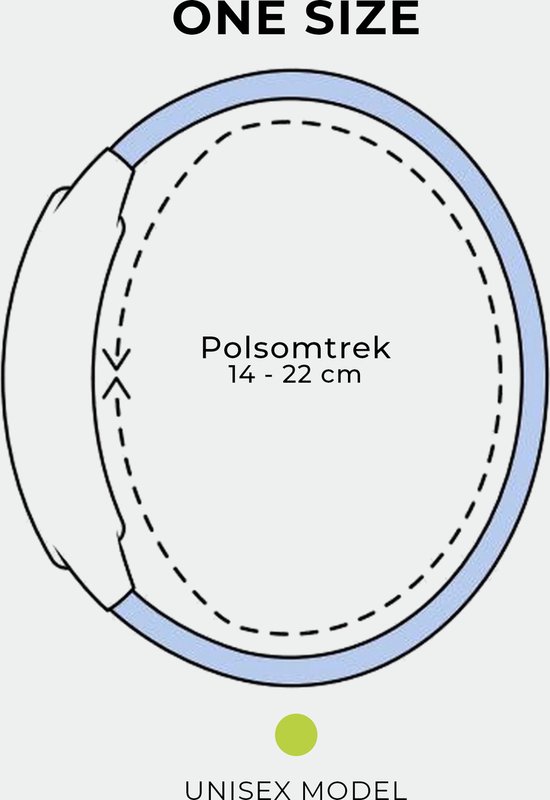 Horlogeband - Metaal Schakel - 22mm - Zilver Zwart