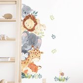 Stickerkamer® - Muursticker kinderkamer - Muursticker babykamer - Dierentuin - Dieren - Beesten - Jongen - Meisje - Muurdecoratie - Bosdieren - Jungle